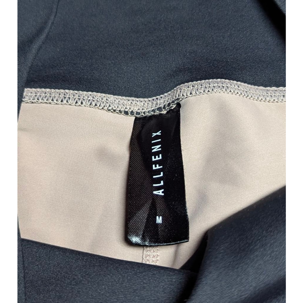 Allfenix High Rise Cropped Leggings Black and Tan Workout Yoga Pants - M - Picture 3 of 4